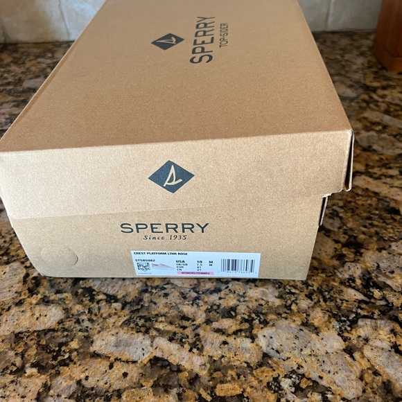 NIP Sperry Leather Crest Sneakers Rose Pink Mauve 10M - Picture 6 of 6